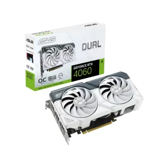 【ASUS 華碩】DUAL-RTX4060-O8G-WHITE 顯示卡+海盜船 RM550x 80PLUS 金牌 電源供應器