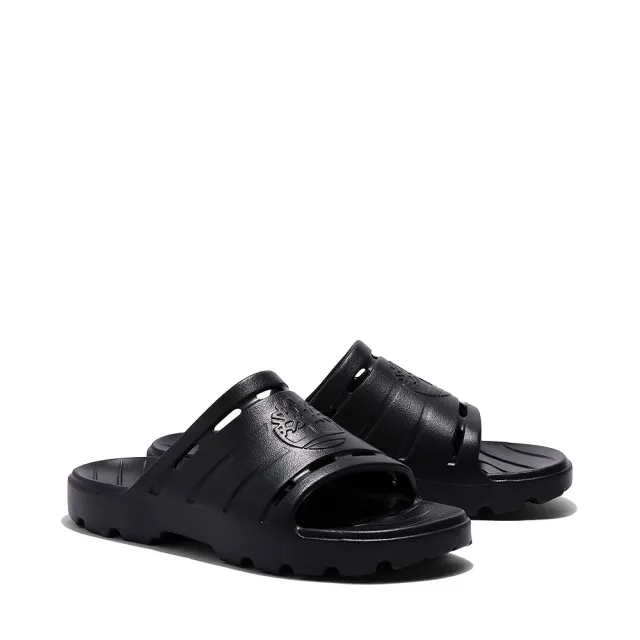 【Timberland】中性款黑色拖鞋(A5W6H015)
