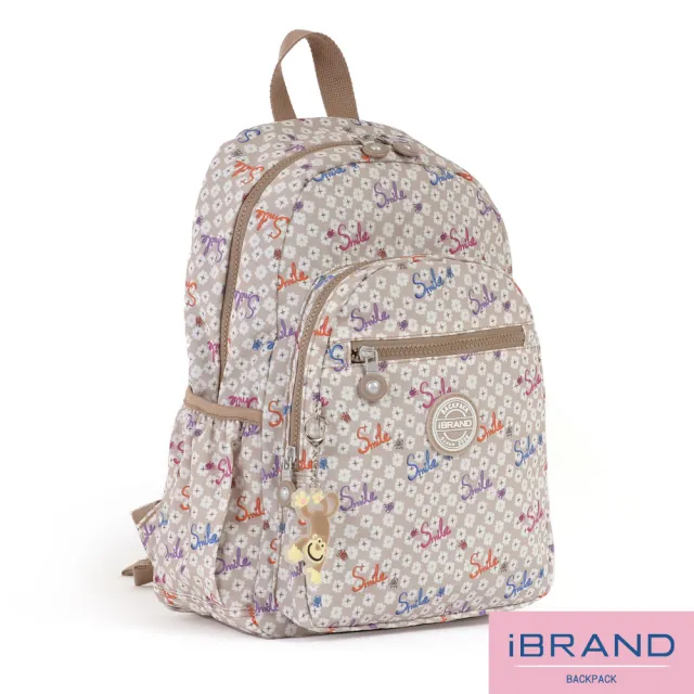 【iBrand】雙11 趣味派對尼龍口袋後背包(幸運微笑)