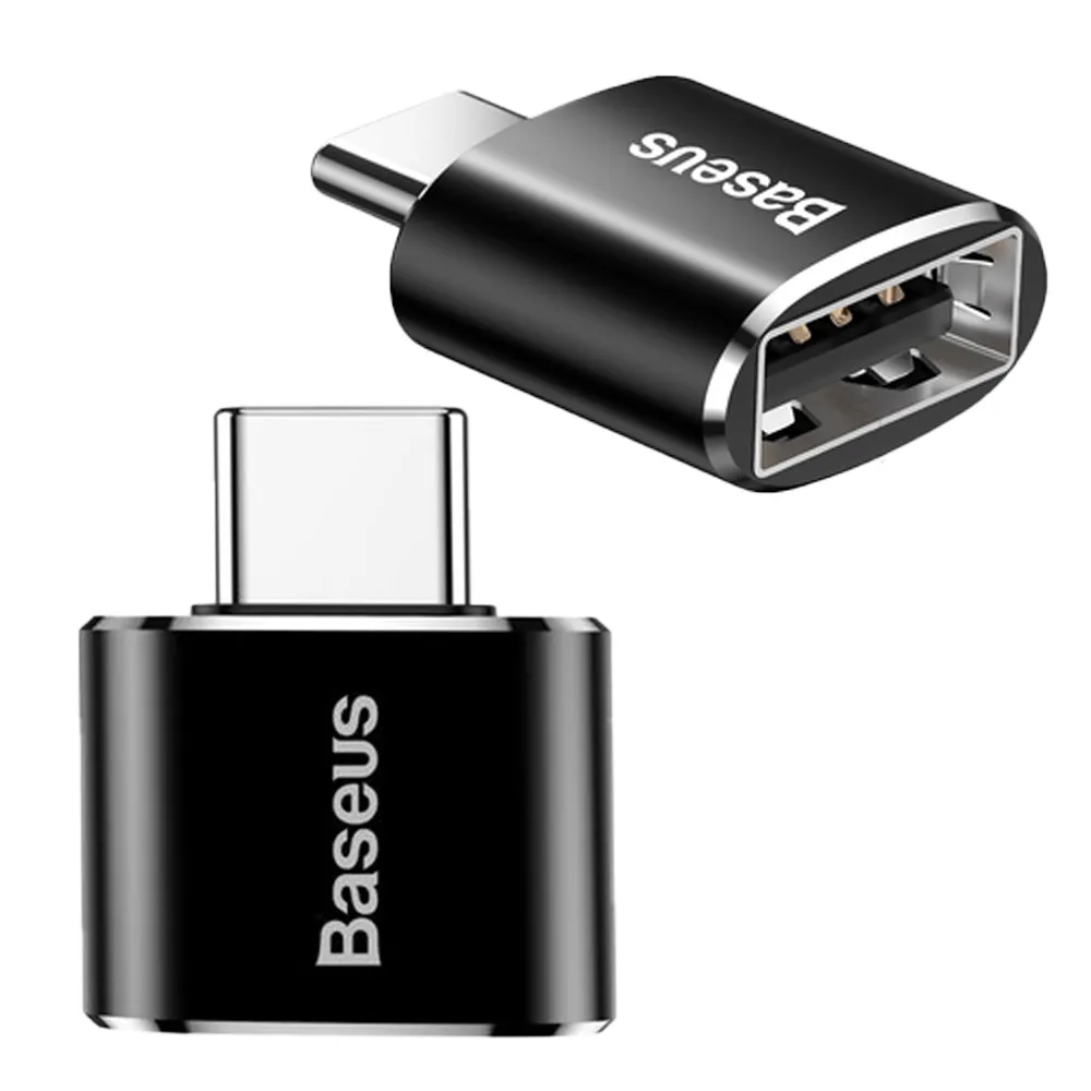 【BASEUS】倍思 免驅動轉接頭 USB 2.0轉Type-C(電腦轉接頭 車充轉接頭 隨身碟轉接頭)