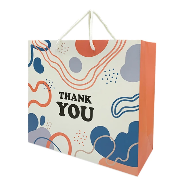 【克林 CLEAN】感謝您 韓風圖樣提袋(禮物袋 禮品袋 手提紙袋 提袋 禮物提袋 禮物包裝袋 紙袋 購物袋)