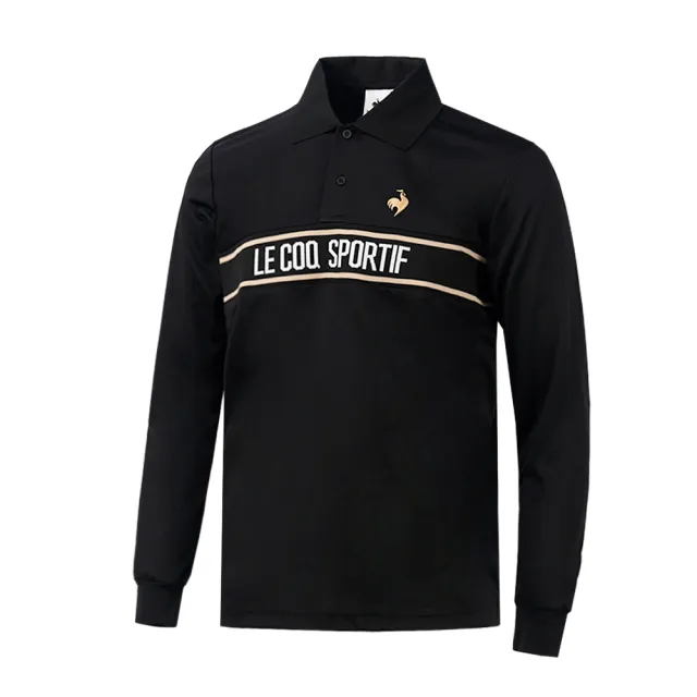 【LE COQ SPORTIF 公雞】吸濕排汗休閒基礎長袖POLO衫 男款-2色-LOS21942