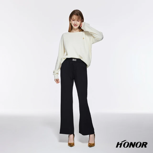 HONOR 山形屋 不規則剪裁落肩連袖上衣-紅/灰品牌優惠