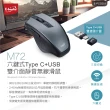 【E-books】M72 六鍵式Type C+USB雙介面靜音無線滑鼠
