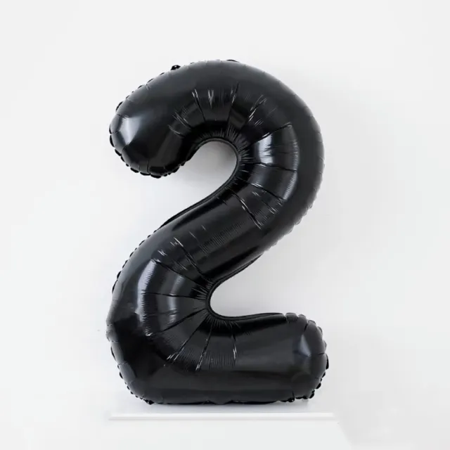 【阿米氣球派對】黑色40吋大數字氣球1個-數字任選(鋁箔氣球 數字氣球)