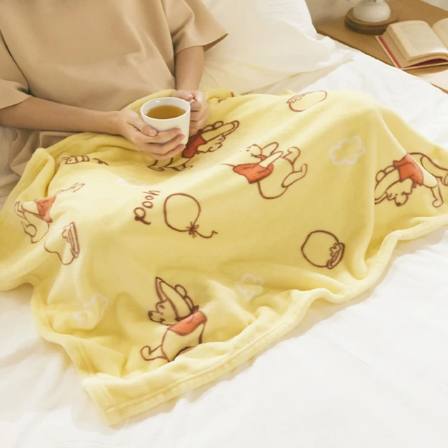 【Norns】Disney迪士尼小熊維尼毛毯(正版授權 冷氣毯 保暖毯 四季毯 法蘭絨刷毛毯)