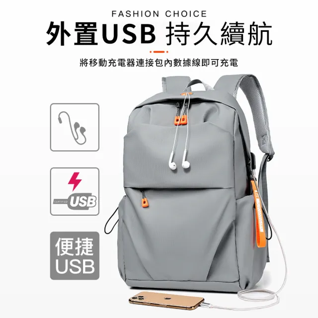 【Starshop】618特惠 大容量減壓防水後背包 電腦雙肩包 商務旅行筆電包 書包 運動防盜背包 男女包包