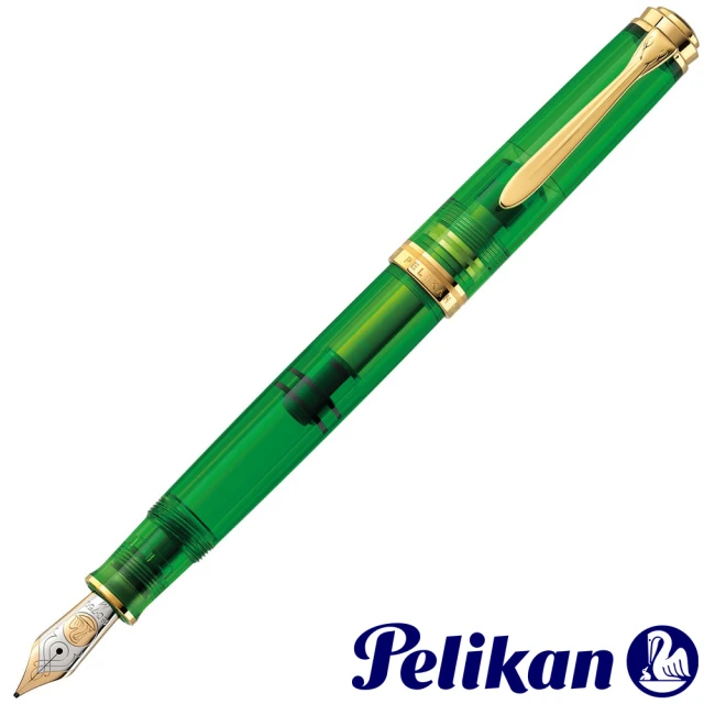 Pelikan 百利金 18K 2023限量復刻 綠色透明示範鋼筆(送原廠4001大瓶裝墨水&手提袋)