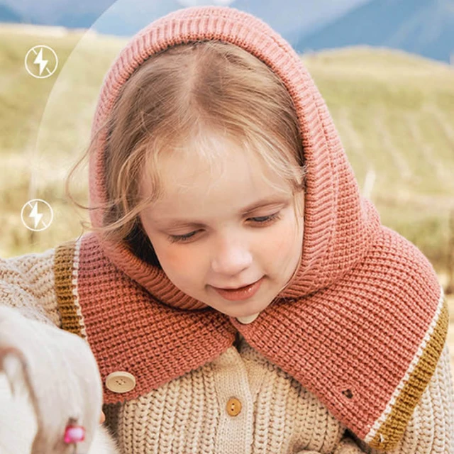 kocotree 保暖針織帽兩用圍巾(成人款)