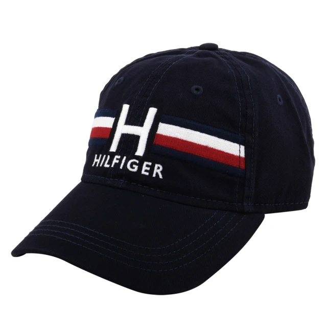 Tommy Hilfiger 繡線H字母logo棒球帽(海軍藍)