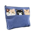 【KIRO 貓】日本卡拉貓 拼布 刺繡 手提 出國旅遊 盥洗包/化妝包/收納包(500013)
