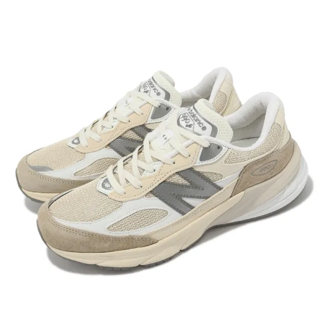 NEW BALANCE】休閒鞋990 V6 男鞋米白灰杏色美製麂皮拼接復古NB 紐巴倫