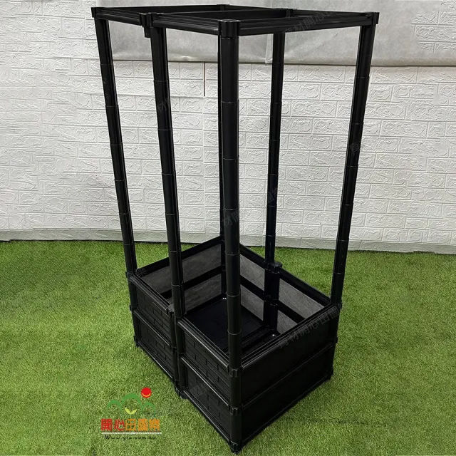 【育材】雙層雙連通箱七節框架款 60*45*118cm(組合種植箱/籃耕離地栽培/可選多種側板款式)