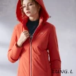 【LUNG.L 林佳樺】LM59C 橘色防潑水鋪棉連帽長袖外套(女裝 防風 保暖 秋冬款)