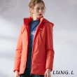 【LUNG.L 林佳樺】LM59C 橘色防潑水鋪棉連帽長袖外套(女裝 防風 保暖 秋冬款)