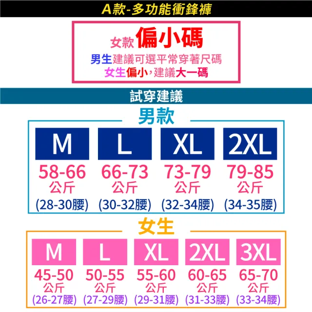 【NEW POWER】多功能衝鋒褲/頂級衝鋒褲-兩款任選(防潑水/內裡刷絨/保暖)