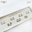 【Golicc】耳環  一周耳釘 倒數日期 7日 心情套裝組(飾品 耳飾 生日禮物 滿額贈7日花盒組)