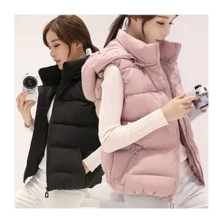 【Pure 衣櫃】韓版百搭修身科技棉背心(加厚/保暖/女外套/麵包外套/KDCQ-6385)