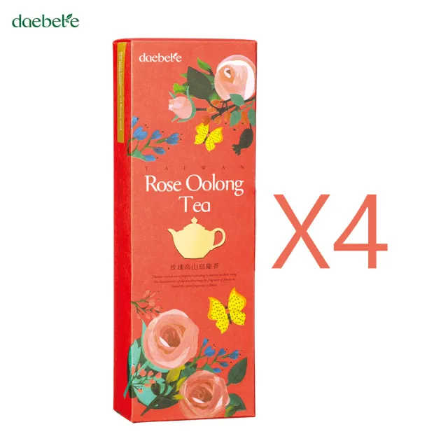 【daebete】玫瑰高山烏龍窨花茶7gx10入x4盒(自然農法;台灣烏龍茶;高山茶;窨花茶;窨製茶)