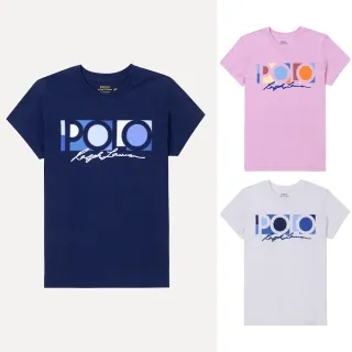 【RALPH LAUREN】RL POLO 經典貼布文字圖案短袖T恤 上衣-女-多色組合(平輸品/短T)