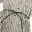 【OUWEY 歐薇】幾何花紋造型抽繩綁結質感洋裝(白色；S-L；3223327413)