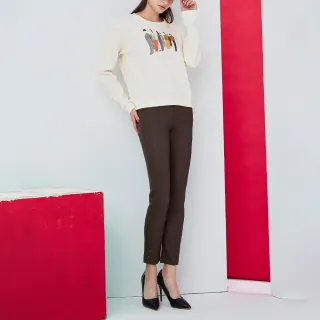 【HONOR 山形屋】三角徽章口袋皮褲-咖/黑(MOMO獨家限定)