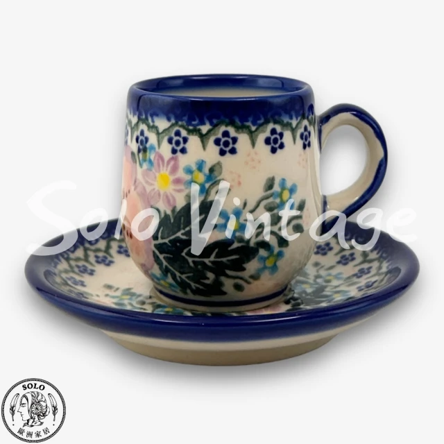 波蘭陶 Vena 波蘭陶 100ML 濃縮咖啡杯盤組 花冠俏