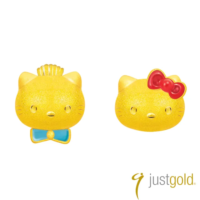 【Just Gold 鎮金店】Kitty & Daniel 浪漫約定純金系列 黃金耳環