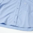 【OUWEY 歐薇】簡約LOGO短版襯衫上衣(兩色；S-L；3233241501)