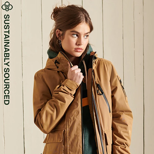 Superdry 女裝 長袖 防風外套 Ultimate Microfibre Wind(卡其沙)