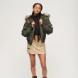 【Superdry】女裝 保暖外套 Military Hooded MA1 Bomber(卡其綠)