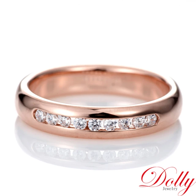 【DOLLY】0.20克拉 14K金輕珠寶玫瑰金鑽石戒指