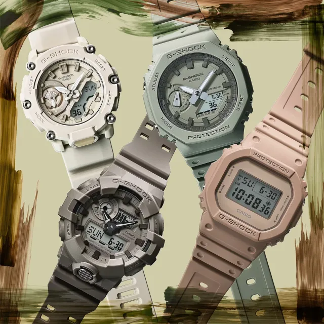 【CASIO 卡西歐】G-SHOCK 大地色調 霧面簡約電子腕錶 送禮推薦 禮物(DW-5600NC-5)