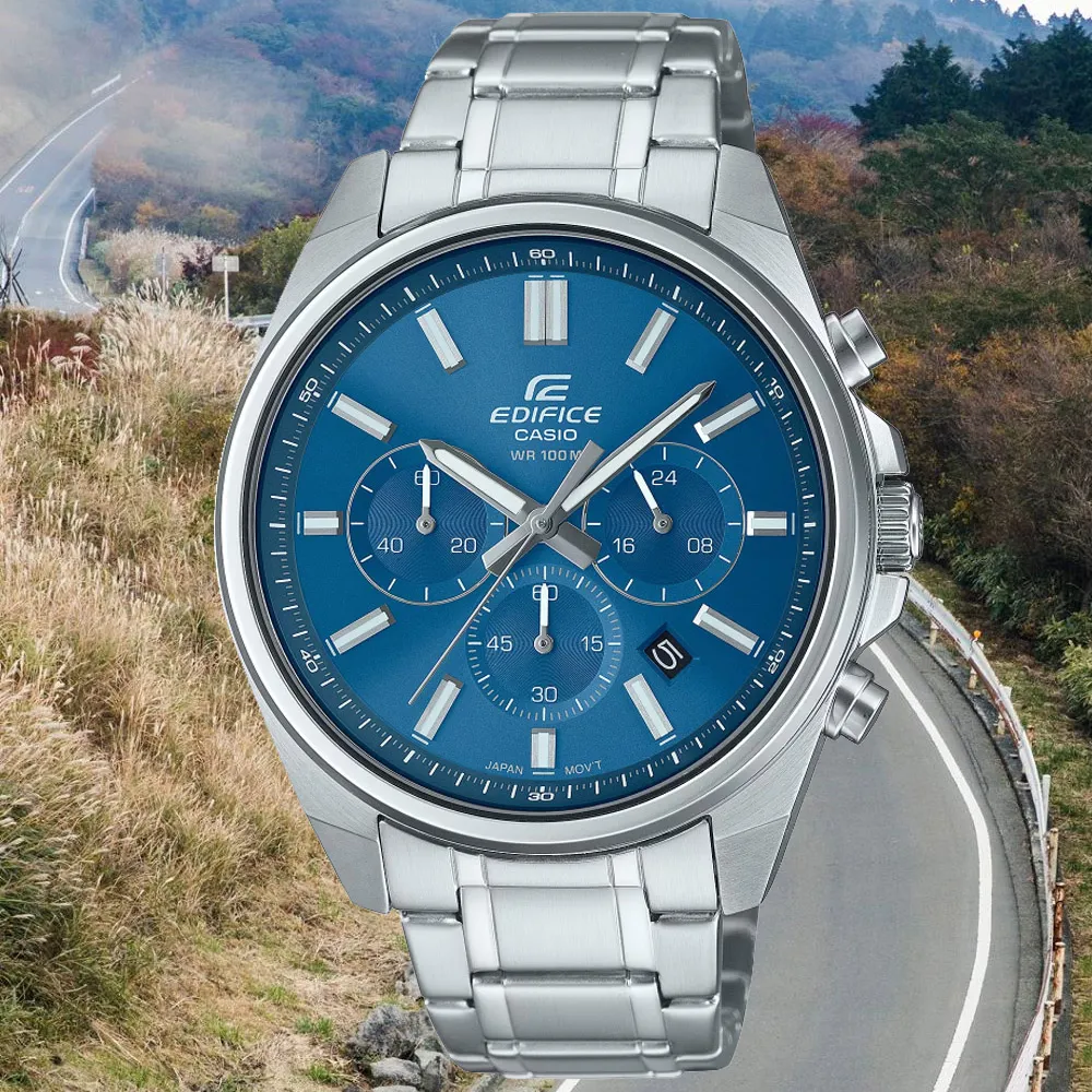【CASIO 卡西歐】EDIFICE 經典計時運動腕錶 送禮推薦 禮物(EFV-650D-2AV)