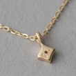 【ete】[ONLINE Limited] K10YG 優雅菱形切割鑽石項鍊(金色)