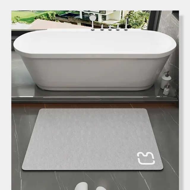【The Rare】軟式硅藻土浴室地墊 吸水止滑地墊 矽藻土速乾地毯 腳踏墊  廚房地墊(40*60cm)