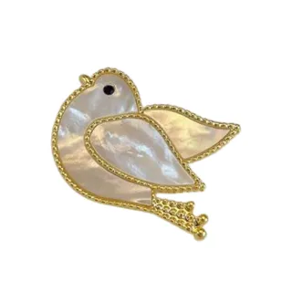 【ANGEL】可愛甜美鴿子貝殼2用胸針別針(白色)