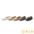 【ORIN】牛皮金屬飾釦洞洞平底鞋(可可灰)