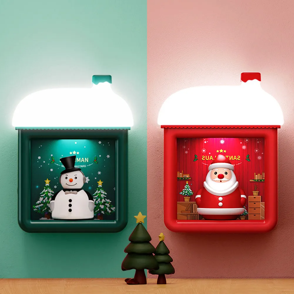 【半島良品】可掛磁吸聖誕雪屋擺飾小夜燈/2款(百元禮物 畢業禮物 聖誕禮物 生日禮物 交換禮物)