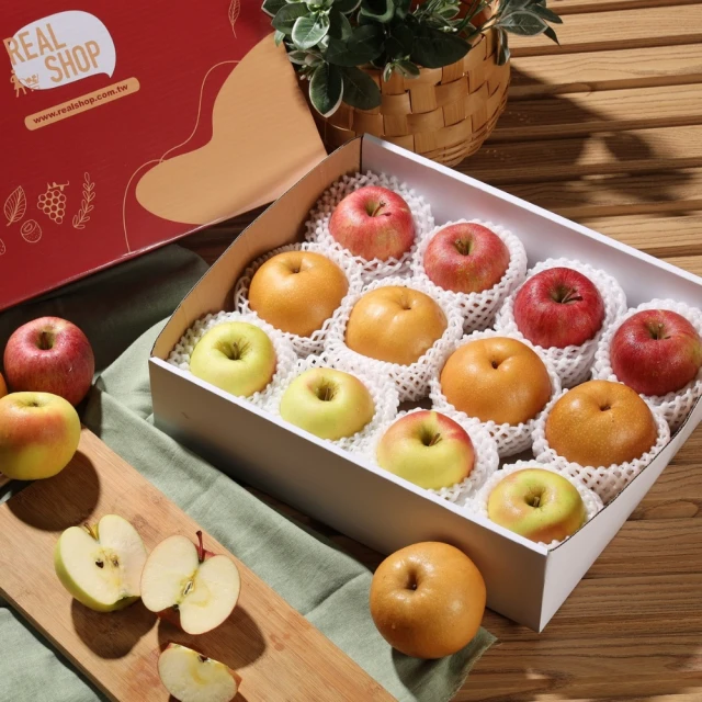 切果季 日本青森大紅榮蘋果28粒頭6顆x2盒(2.3kg_頂