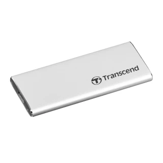 【Transcend 創見】ESD260C 500GB USB3.1/Type C 雙介面行動固態硬碟-晶燦銀(TS500GESD260C)