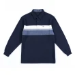 【MAXON 馬森大尺碼】台灣製/深藍條紋棉柔長袖POLO衫2L-4L(83837-58)