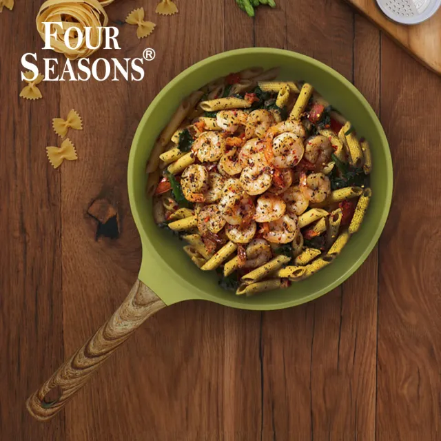【韓國 FourSeason】28cm 四季橄欖綠平煎鍋(IH爐可用鍋)