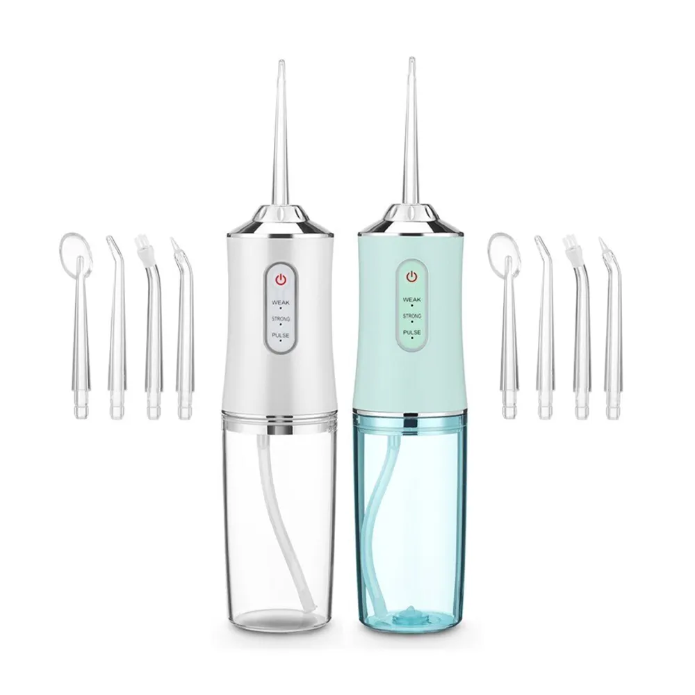 【ORAL IRRIGATOR】攜帶型電動沖牙機 附4種噴頭(沖牙機/洗牙器/沖牙器/牙齒清潔)