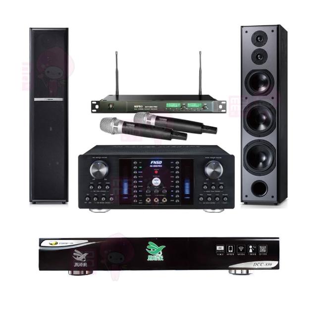 【點將家】DCC-899+FNSD AK-8800 PRO+ACT-869+TDF M6(點歌機4TB+擴大機+麥克風+喇叭)