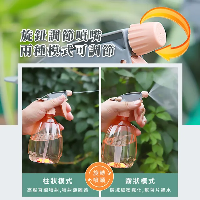 【園藝用品】手持按壓式澆花噴霧瓶(噴水 灑水 花灑 消毒 灑水 綠植 多肉 噴水壺 澆花器 酒精瓶 清潔噴瓶)