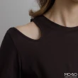 【MO-BO】棉感發熱肩挖洞上衣(MIT)