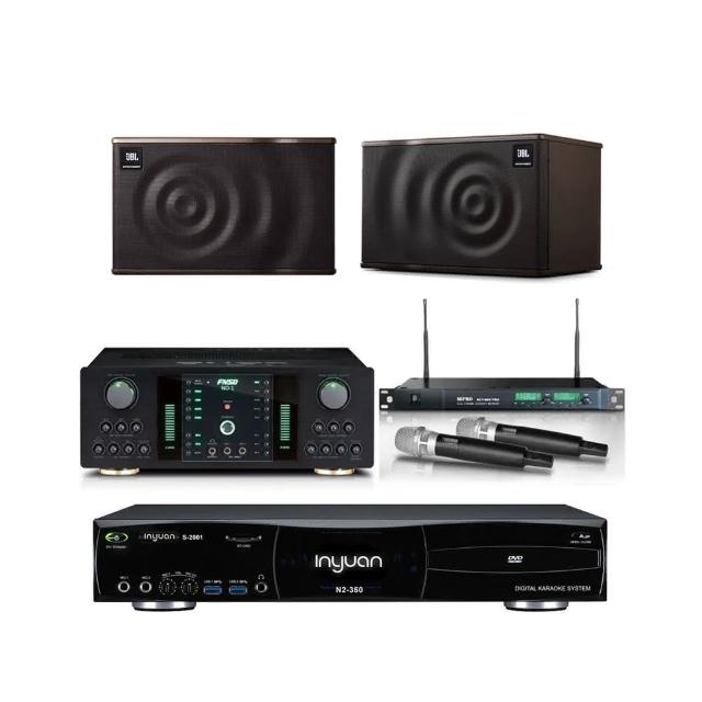 【音圓】N2-350+NO-1+ACT-869+JBL MK10(點歌機4TB+擴大機+無線麥克風+迴授抑制器+喇叭)