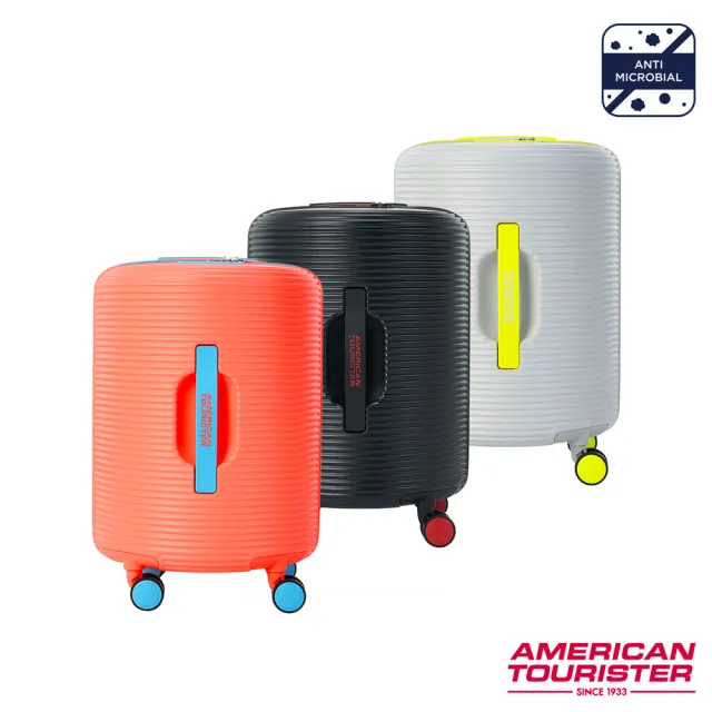 【AMERICAN TOURISTER 美國旅行者】18吋 ROLLIO 圓桶PC抑菌行李箱/圈圈箱(多色可選)