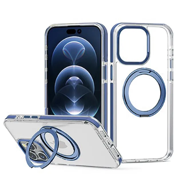 【HongXin】iPhone 15 Pro 6.1吋 可360度旋轉磁吸支架防摔手機殼